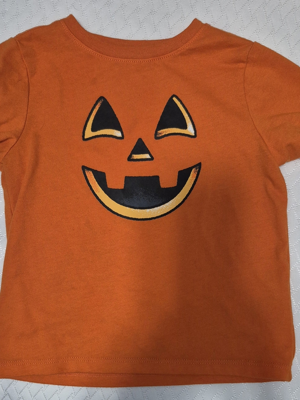 Kids Orange Halloween Pumpkin Tee